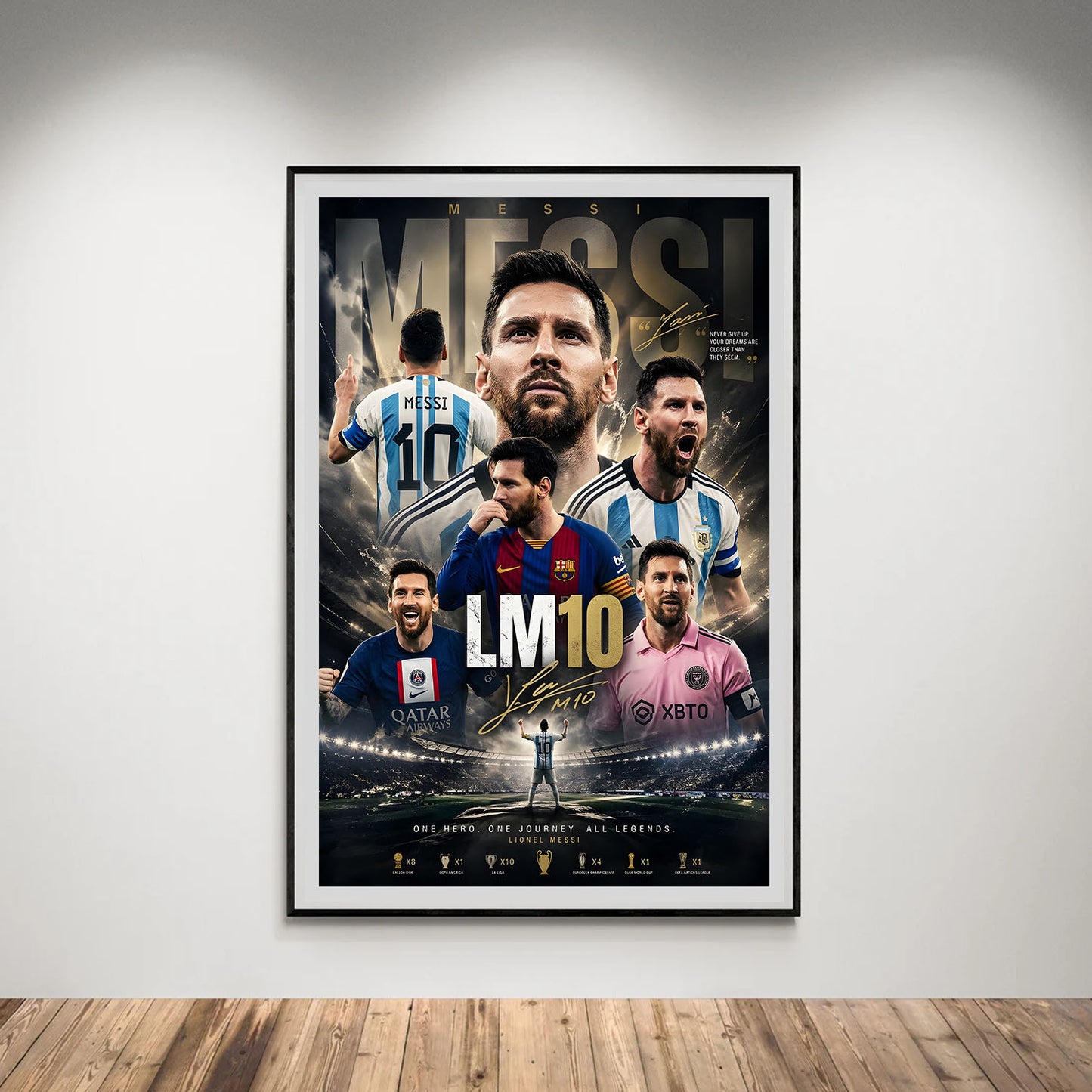 Flex Designs Poster Lionel Messi Career 8 x 10" Home Goods - Sports  Poster