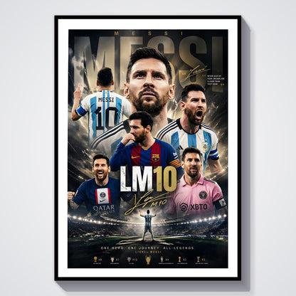 Flex Designs Poster Lionel Messi Career 8 x 10" Home Goods - Sports  Poster