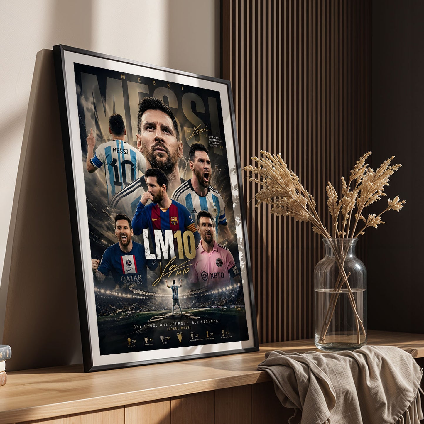 Flex Designs Poster Lionel Messi Career 5 x 7" Home Goods - Sports  Poster