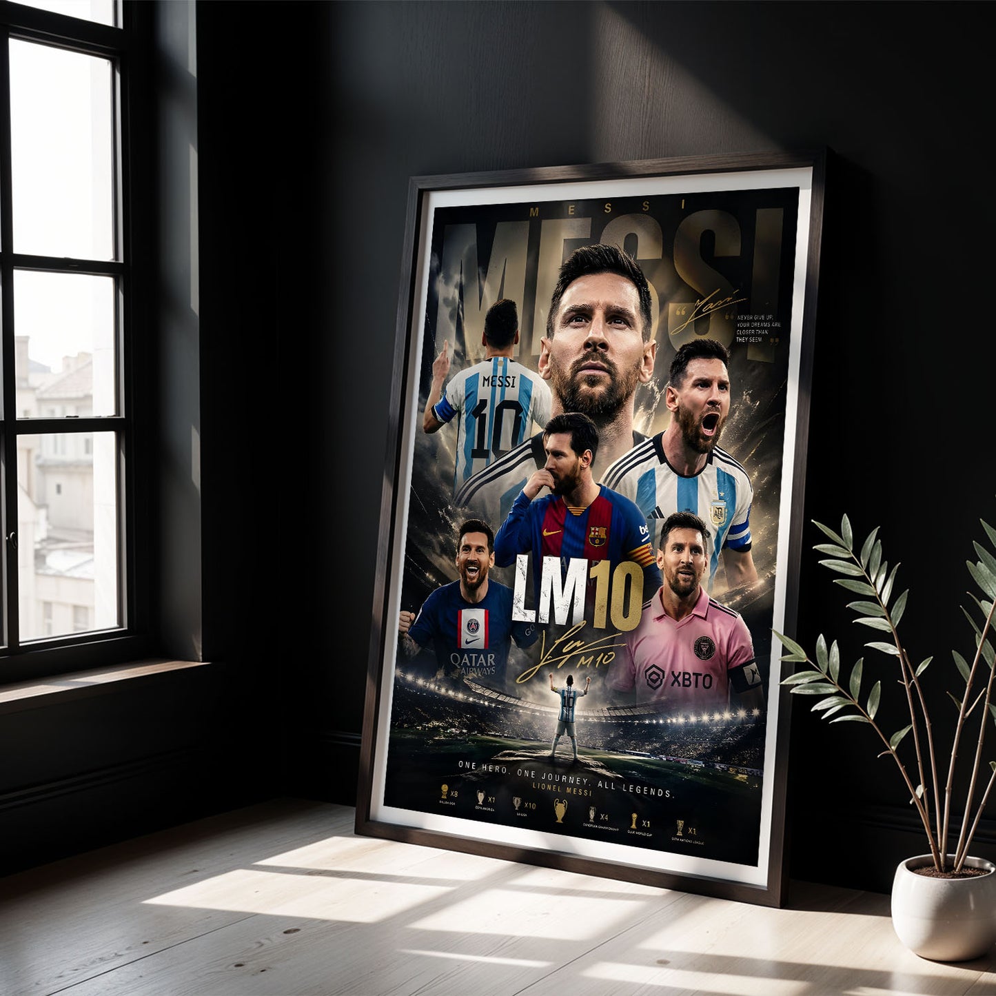 Flex Designs Poster Lionel Messi Career 8 x 10" Home Goods - Sports  Poster