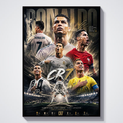 Flex Designs Poster Cristiano Ronaldo Career 5 x 7" Home Goods - Sports  Poster