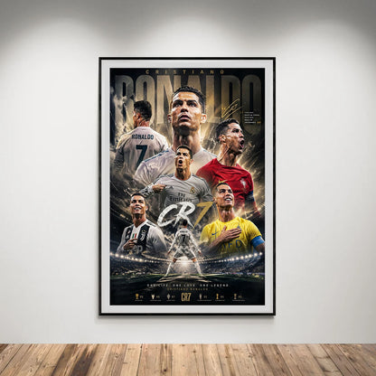 Flex Designs Poster Cristiano Ronaldo Career 8 x 10" Home Goods - Sports  Poster