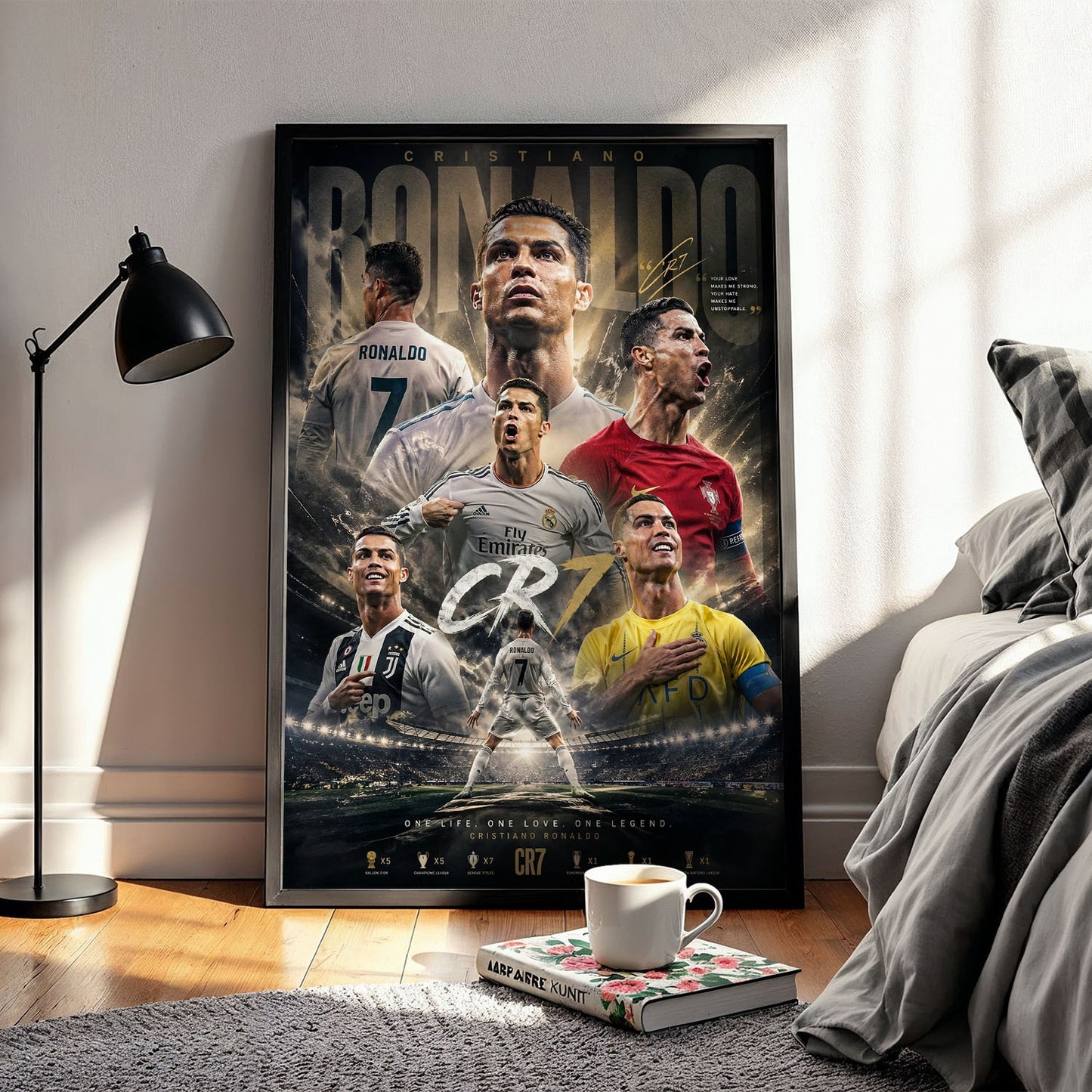 Flex Designs Poster Cristiano Ronaldo Career 5 x 7" Home Goods - Sports  Poster