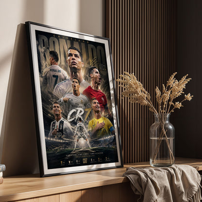 Flex Designs Poster Cristiano Ronaldo Career 5 x 7" Home Goods - Sports  Poster