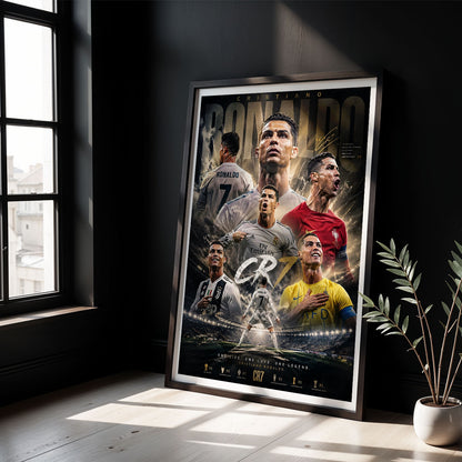 Flex Designs Poster Cristiano Ronaldo Career 8 x 10" Home Goods - Sports  Poster