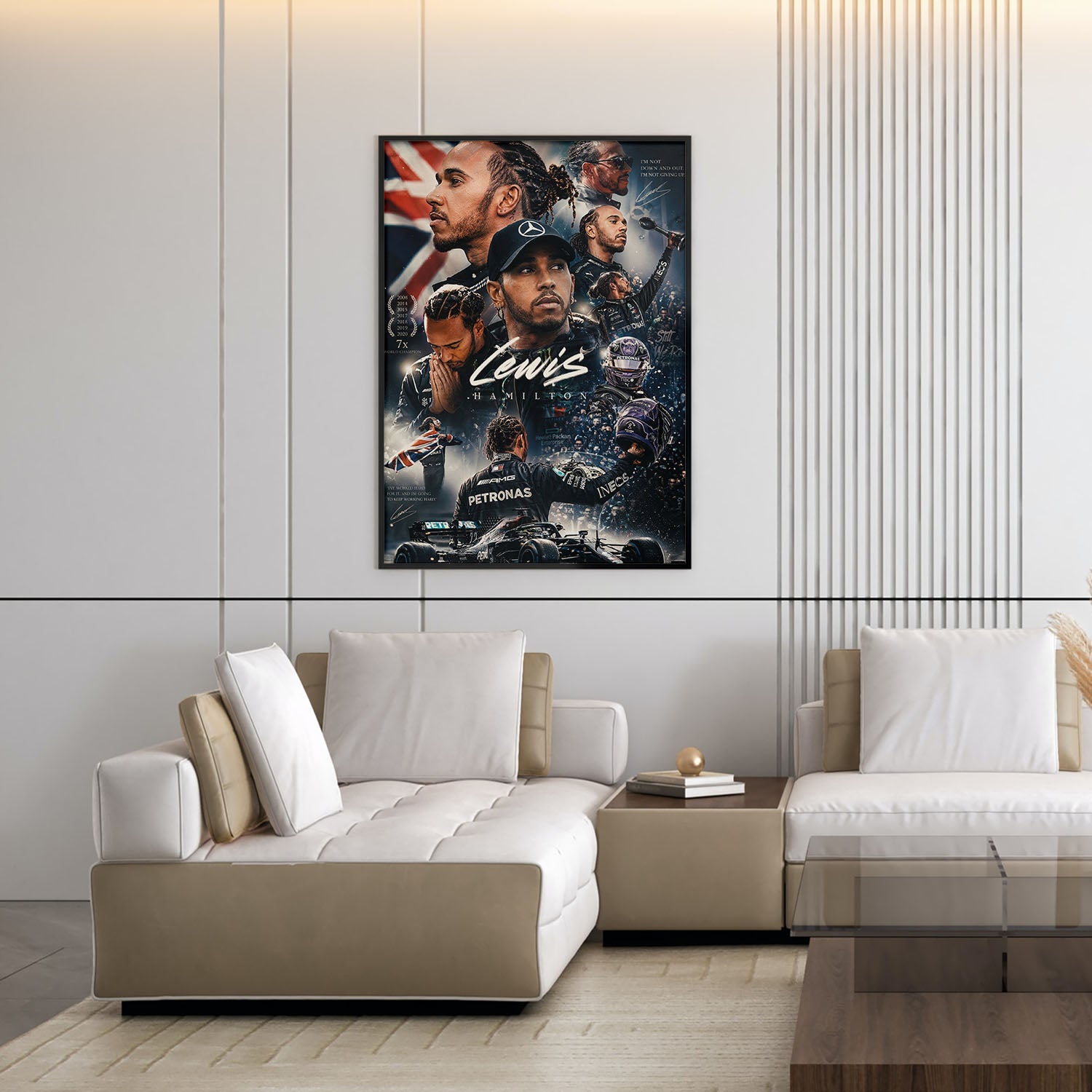 Flex Designs Poster Lewis Hamilton Mercedes Portrait 5 x 7" Home Goods - Sports  Poster