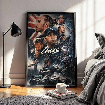 Flex Designs Poster Lewis Hamilton Mercedes Portrait 5 x 7" Home Goods - Sports  Poster