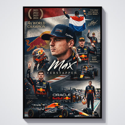 Flex Designs Poster Max Verstappen Red Bull Portrait 5 x 7" Home Goods - Sports  Poster