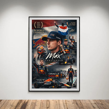 Flex Designs Poster Max Verstappen Red Bull Portrait 8 x 10" Home Goods - Sports  Poster