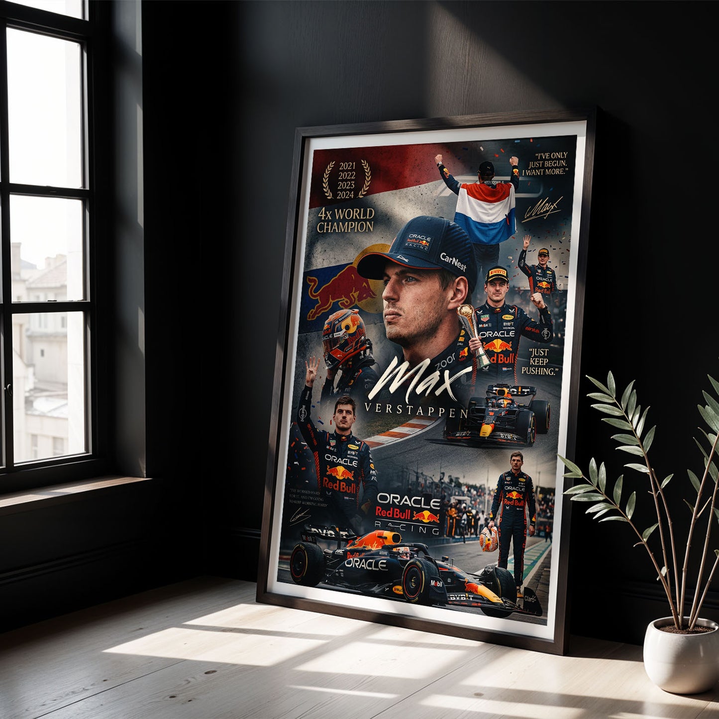 Flex Designs Poster Max Verstappen Red Bull Portrait 8 x 10" Home Goods - Sports  Poster