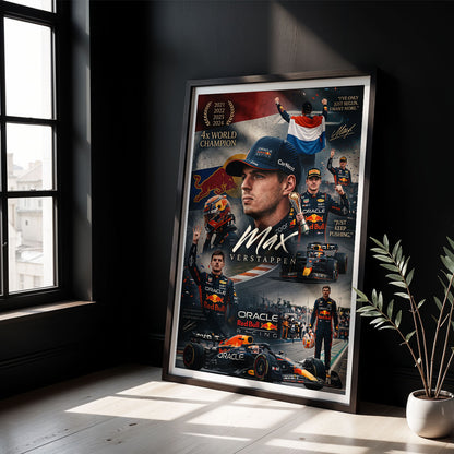 Flex Designs Poster Max Verstappen Red Bull Portrait 8 x 10" Home Goods - Sports  Poster