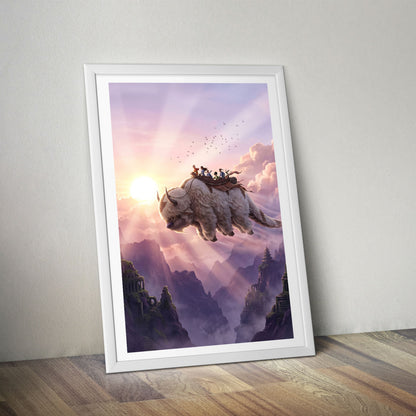 Flex Designs Poster Avatar the Last Airbender Flying Appa 8 x 10" Home Goods - TV Show 2005 TV Show Poster