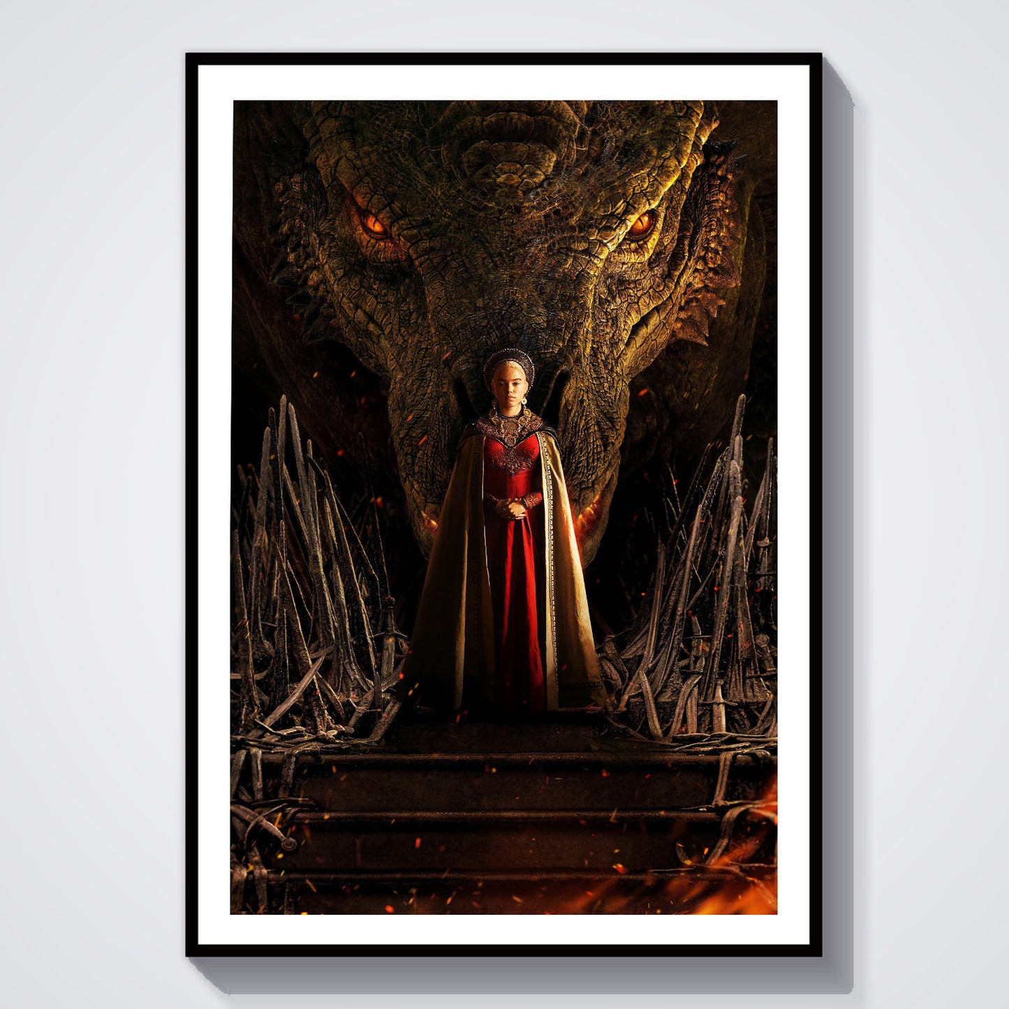 Flex Designs Poster House of the Dragon Textless 8 x 10" Home Goods - TV Show 2022 TV Show Poster