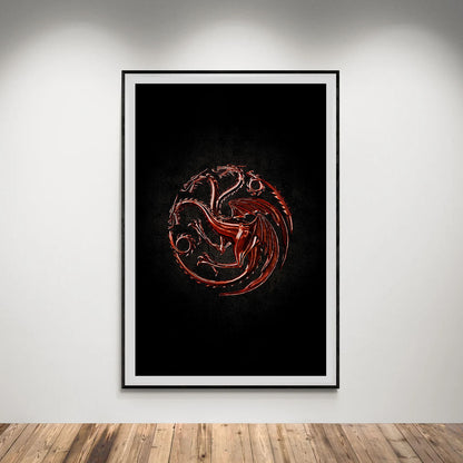 Flex Designs Poster House of the Dragon Targaryen Sigil 8 x 10" Home Goods - TV Show 2022 TV Show Poster