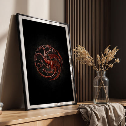 Flex Designs Poster House of the Dragon Targaryen Sigil 5 x 7" Home Goods - TV Show 2022 TV Show Poster