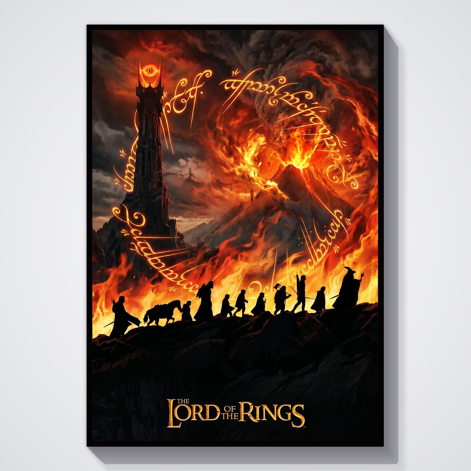 Flex Designs Poster Lord of the Rings Fires of Mordor 5 x 7" Home Goods - Movie 2001 Movie Poster