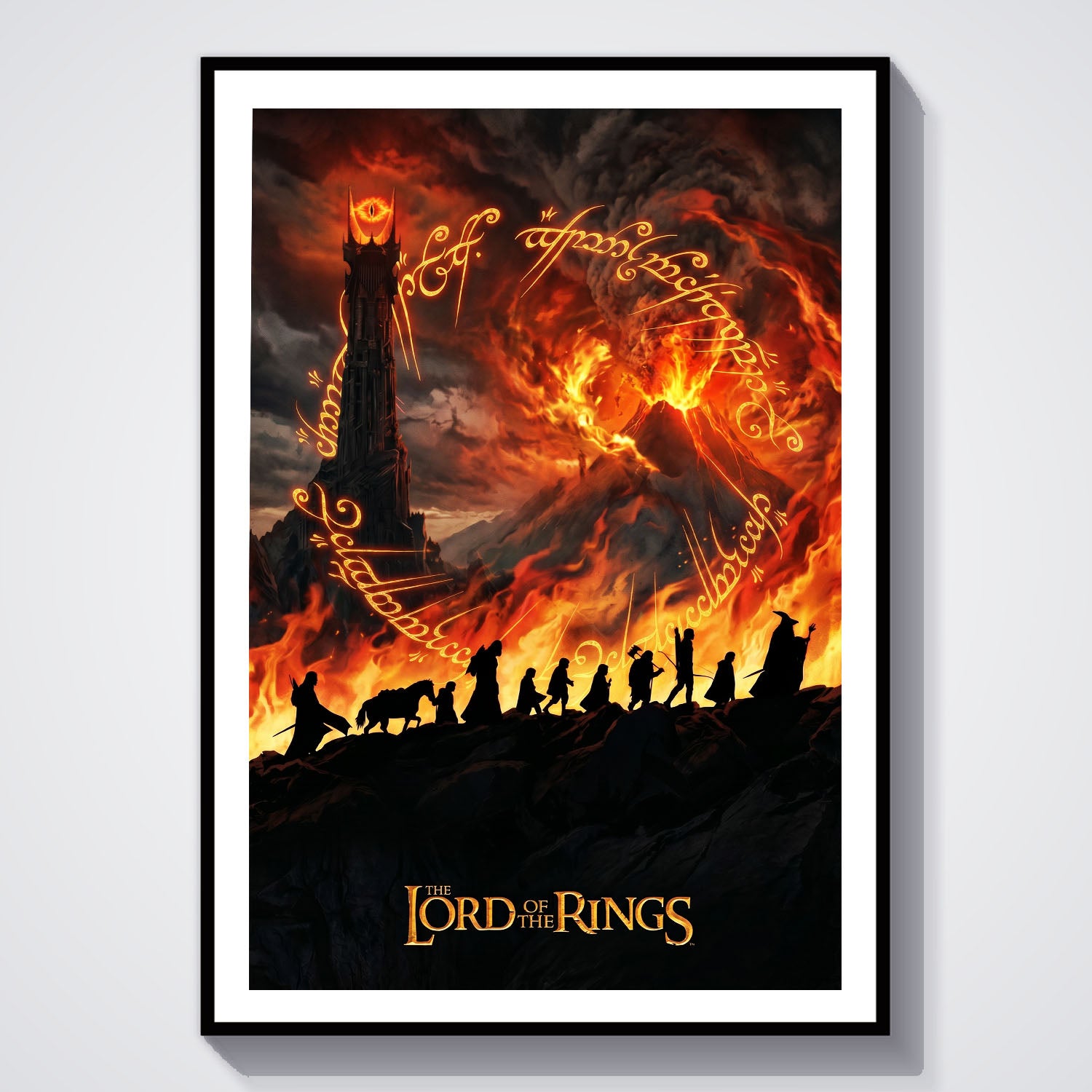 Flex Designs Poster Lord of the Rings Fires of Mordor 8 x 10" Home Goods - Movie 2001 Movie Poster