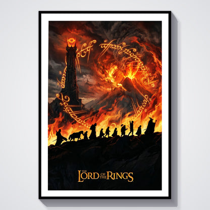 Flex Designs Poster Lord of the Rings Fires of Mordor 8 x 10" Home Goods - Movie 2001 Movie Poster