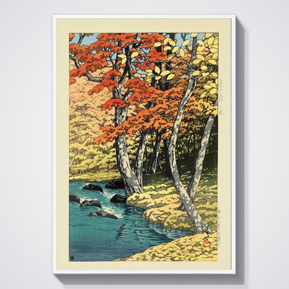 Flex Designs Poster Autumn In Oirase by Kawase Hasui 11 x 17" Home Goods - Artist Artwork  Poster