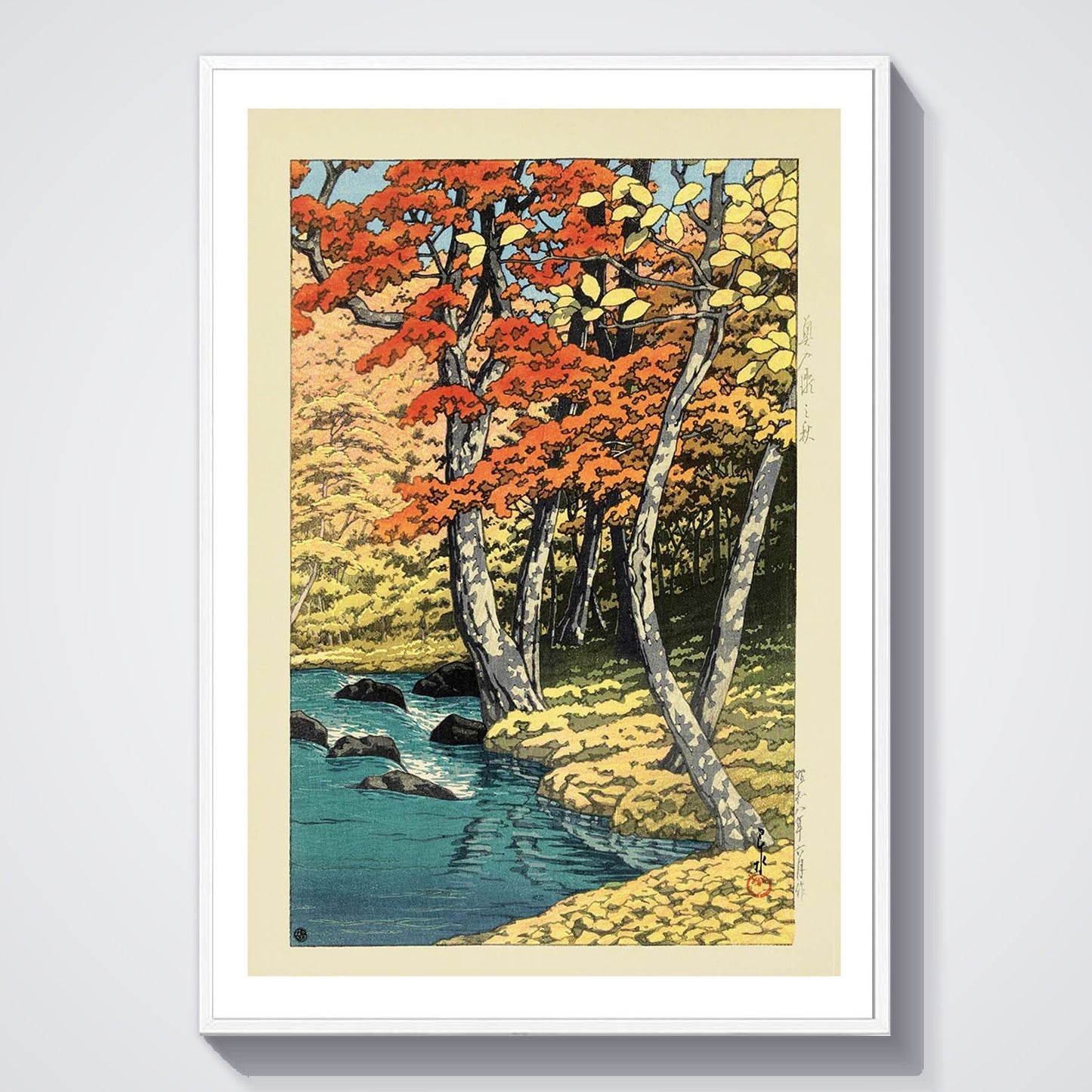 Flex Designs Poster Autumn In Oirase by Kawase Hasui 5 x 7" Home Goods - Artist Artwork  Poster
