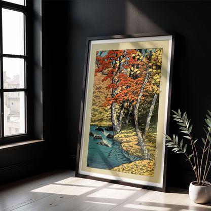 Flex Designs Poster Autumn In Oirase by Kawase Hasui 5 x 7" Home Goods - Artist Artwork  Poster