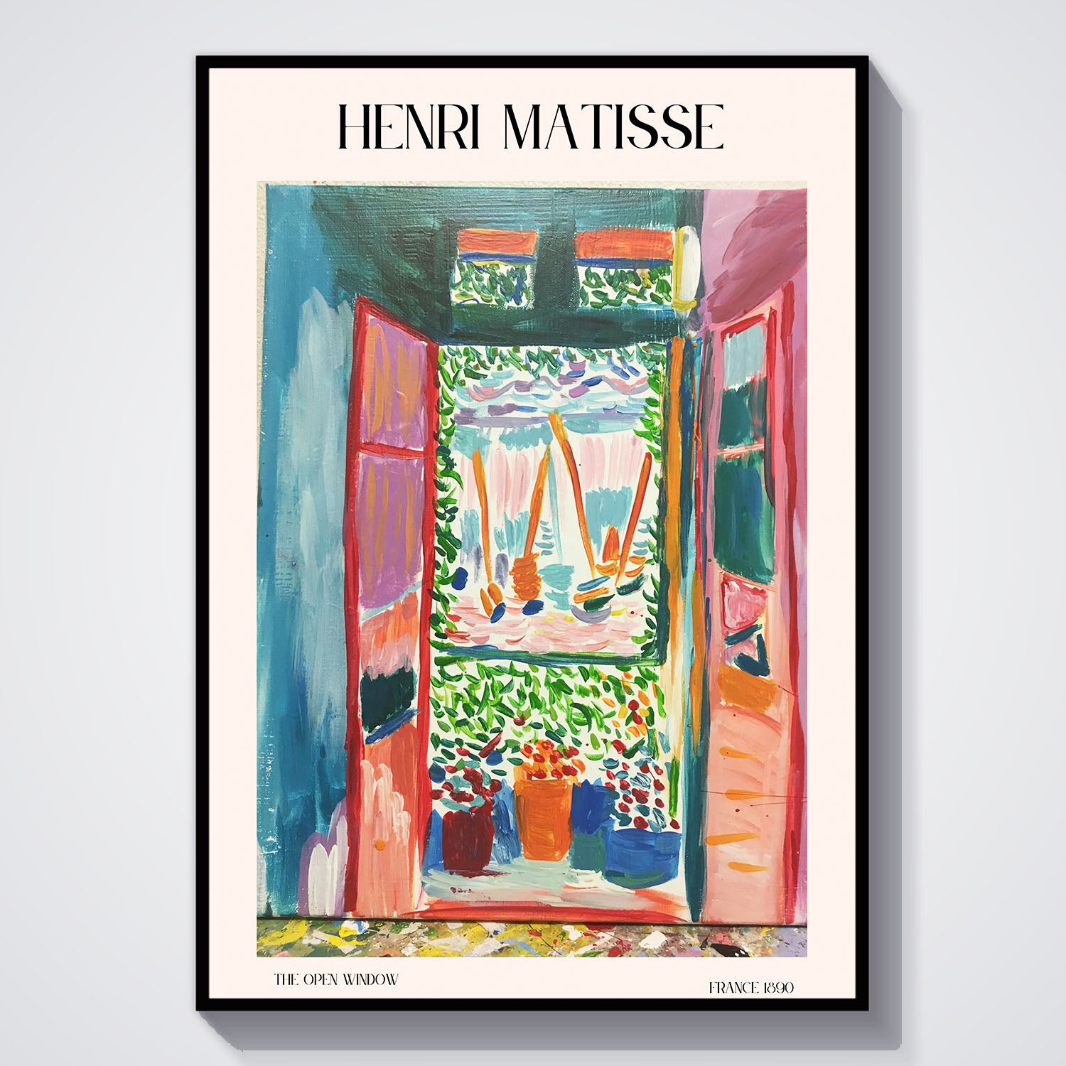 Flex Designs Poster The Open Window by Henri Matisse 11 x 17" Home Goods - Artist Artwork  Poster