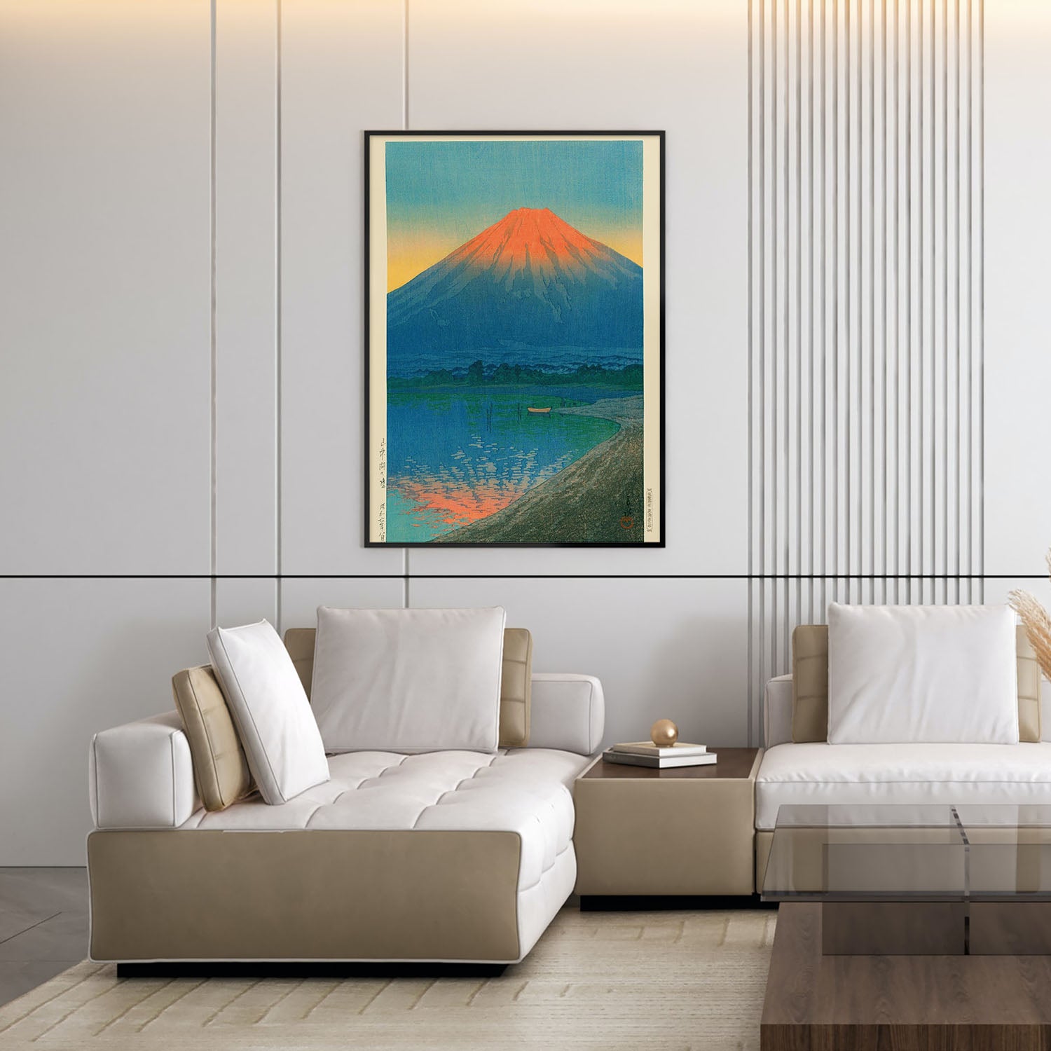 Flex Designs Poster Lake Yamanaka and Mt Fuji by Kawase Hasui 11 x 17" Home Goods - Artist Artwork  Poster