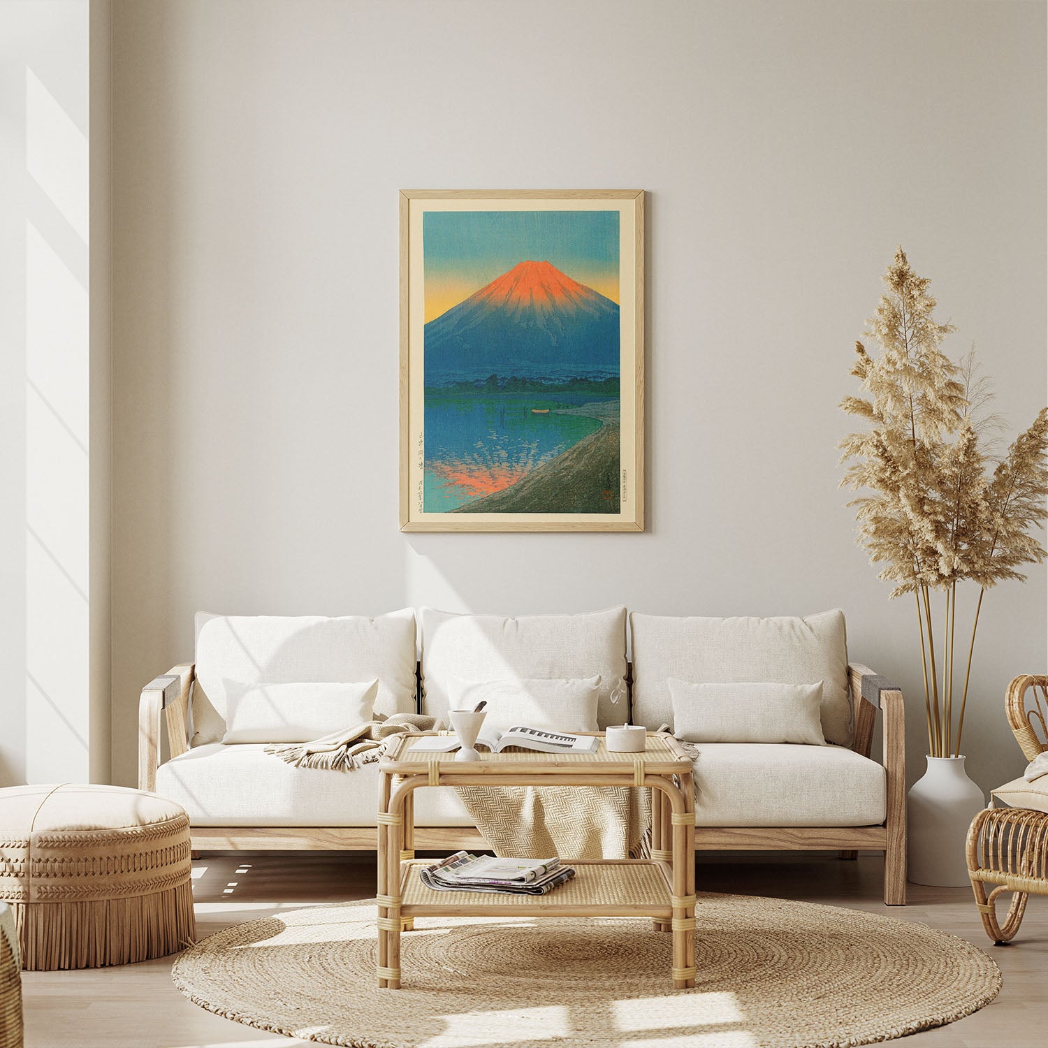 Flex Designs Poster Lake Yamanaka and Mt Fuji by Kawase Hasui 11 x 17" Home Goods - Artist Artwork  Poster