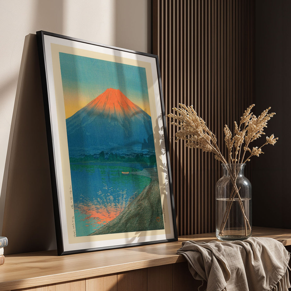 Flex Designs Poster Lake Yamanaka and Mt Fuji by Kawase Hasui 11 x 17" Home Goods - Artist Artwork  Poster
