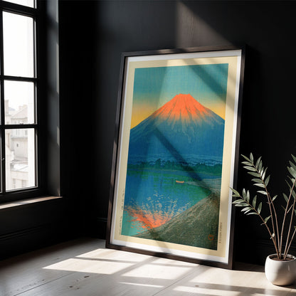 Flex Designs Poster Lake Yamanaka and Mt Fuji by Kawase Hasui 5 x 7" Home Goods - Artist Artwork  Poster