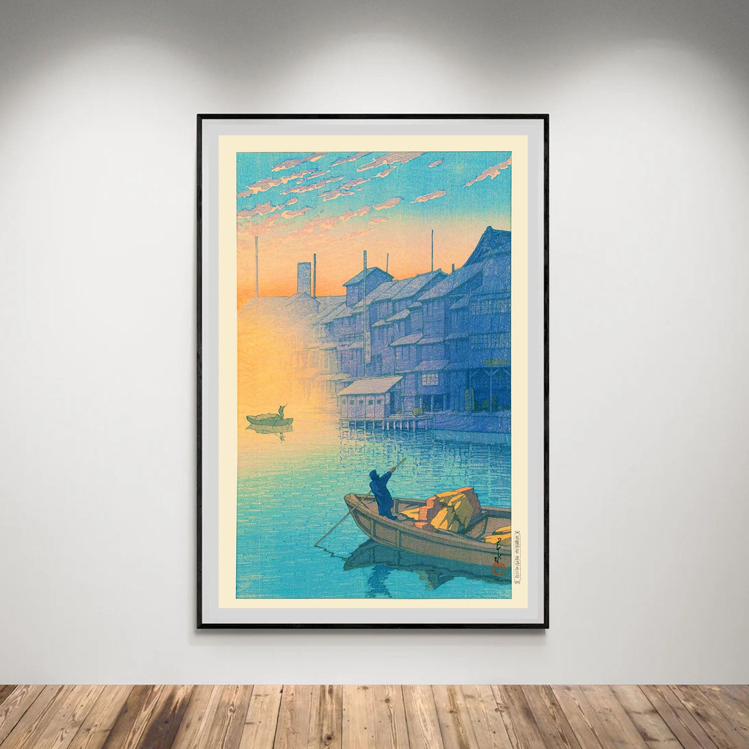 Flex Designs Poster Morning At Dotonbori In Osaka by Kawase Hasui 5 x 7" Home Goods - Artist Artwork  Poster