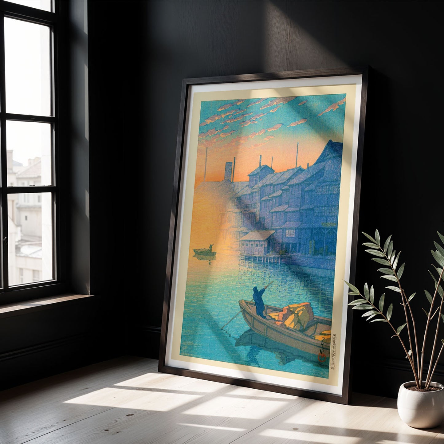 Flex Designs Poster Morning At Dotonbori In Osaka by Kawase Hasui 5 x 7" Home Goods - Artist Artwork  Poster