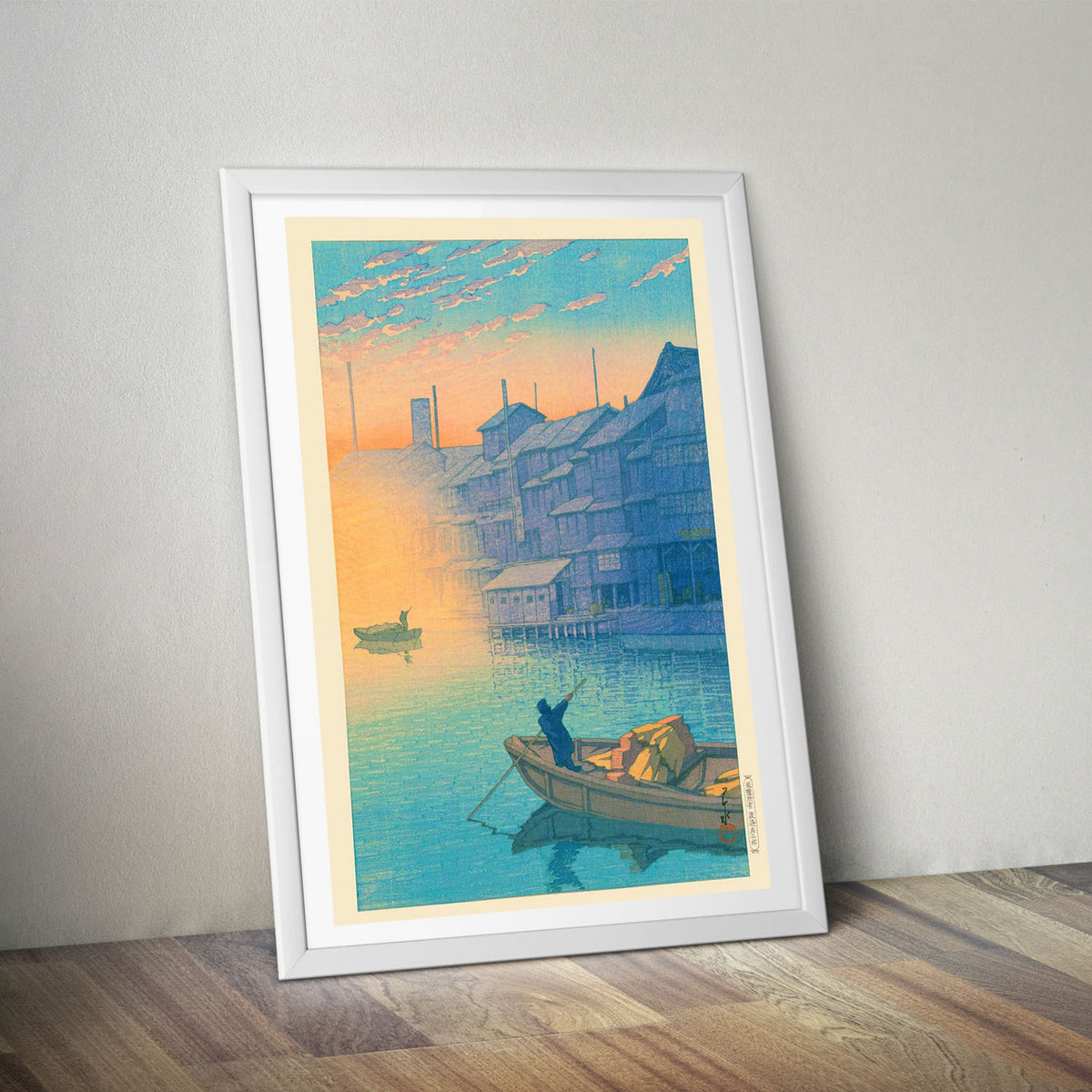 Flex Designs Poster Morning At Dotonbori In Osaka by Kawase Hasui 5 x 7" Home Goods - Artist Artwork  Poster