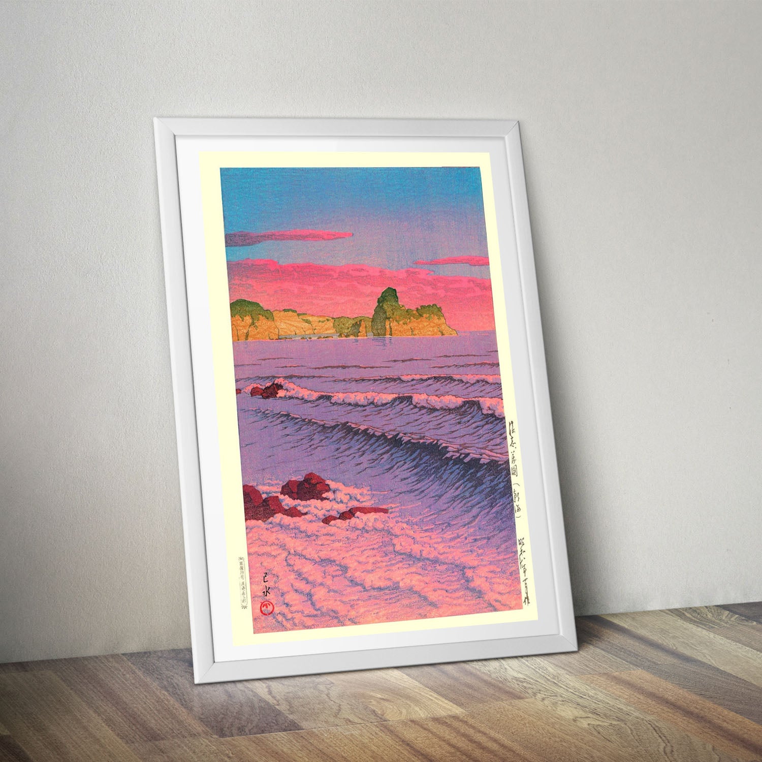 Flex Designs Poster Morning Sea At Shiribeshi by Kawase Hasui 5 x 7" Home Goods - Artist Artwork  Poster