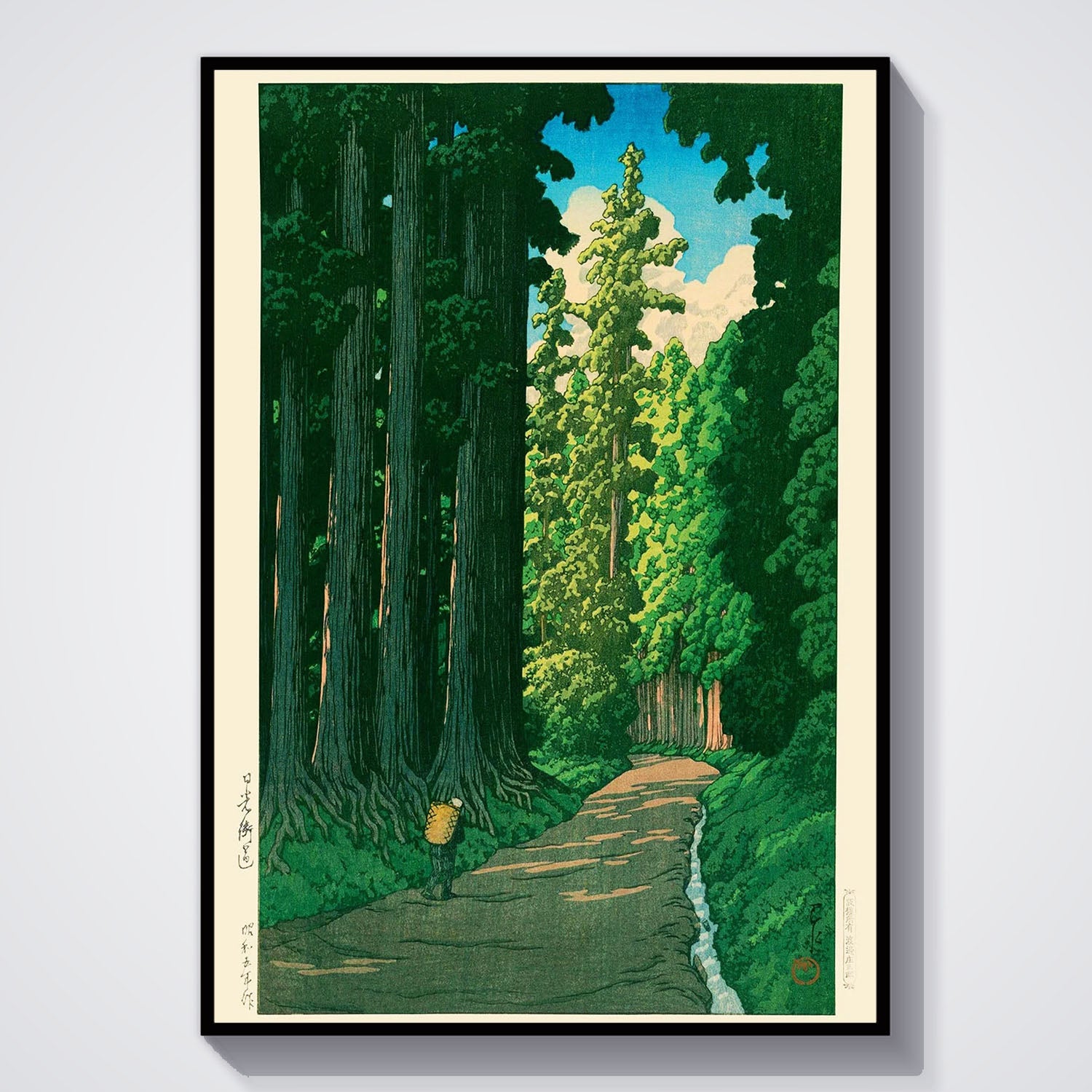 Flex Designs Poster Road To Nikko by Kawase Hasui 11 x 17" Home Goods - Artist Artwork  Poster