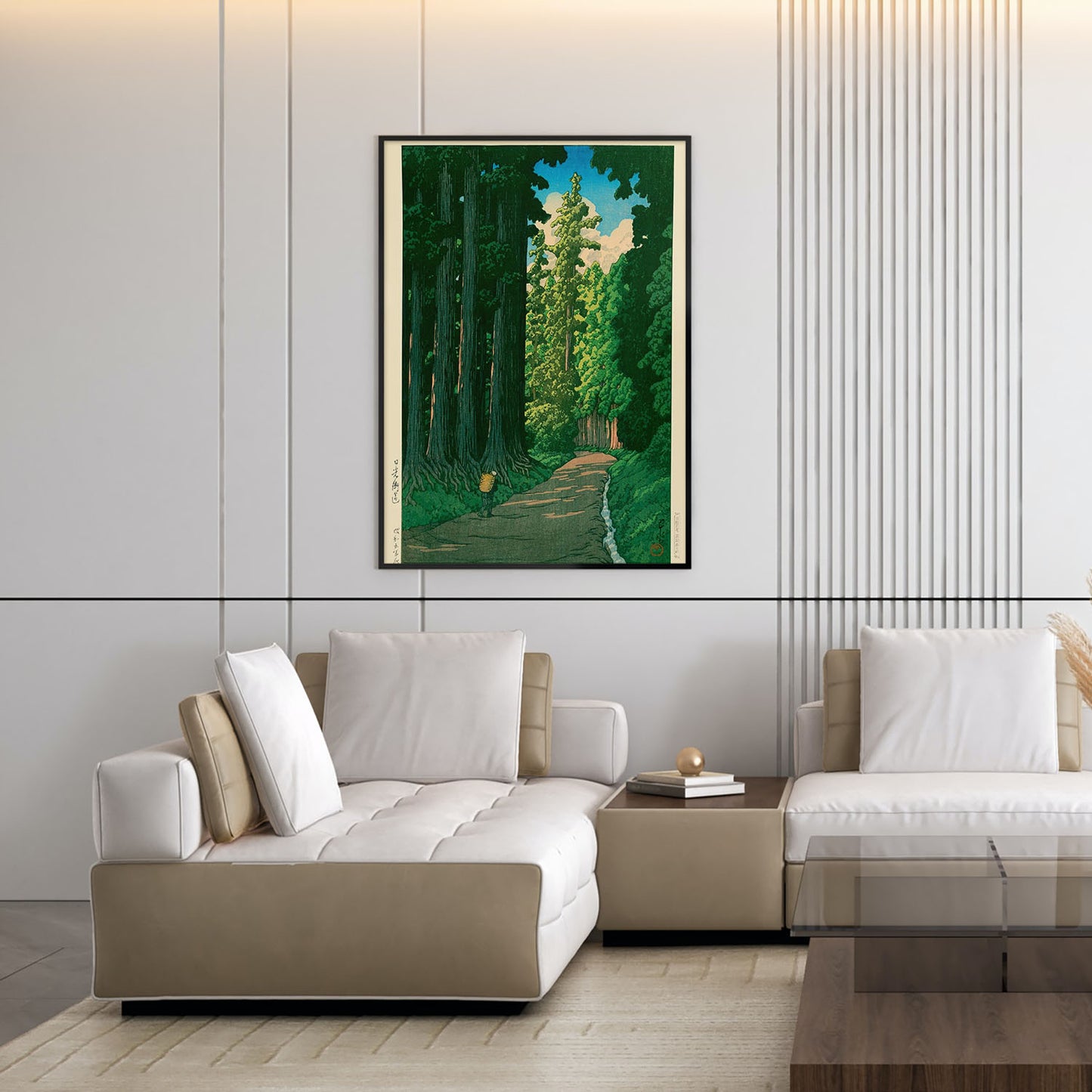 Flex Designs Poster Road To Nikko by Kawase Hasui 11 x 17" Home Goods - Artist Artwork  Poster