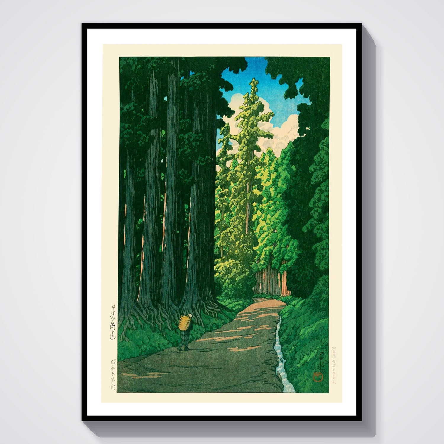 Flex Designs Poster Road To Nikko by Kawase Hasui 5 x 7" Home Goods - Artist Artwork  Poster