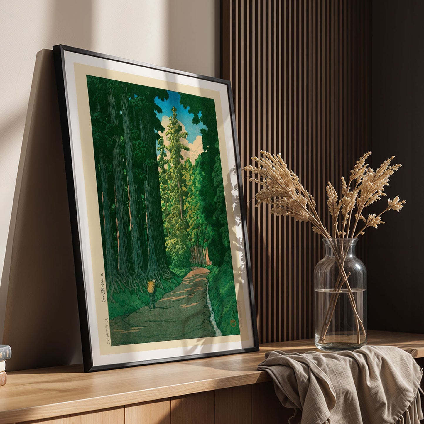 Flex Designs Poster Road To Nikko by Kawase Hasui 11 x 17" Home Goods - Artist Artwork  Poster
