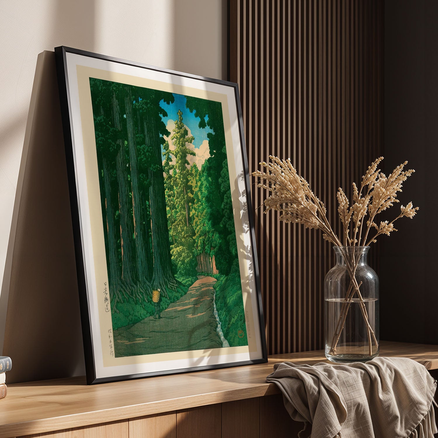 Flex Designs Poster Road To Nikko by Kawase Hasui 11 x 17" Home Goods - Artist Artwork  Poster