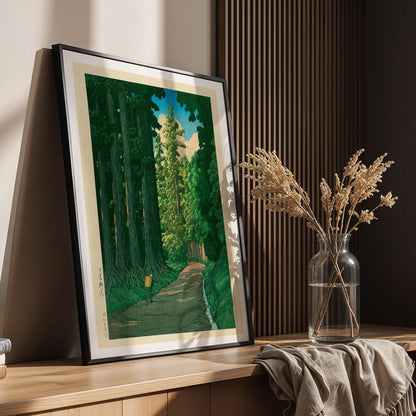 Flex Designs Poster Road To Nikko by Kawase Hasui 11 x 17" Home Goods - Artist Artwork  Poster