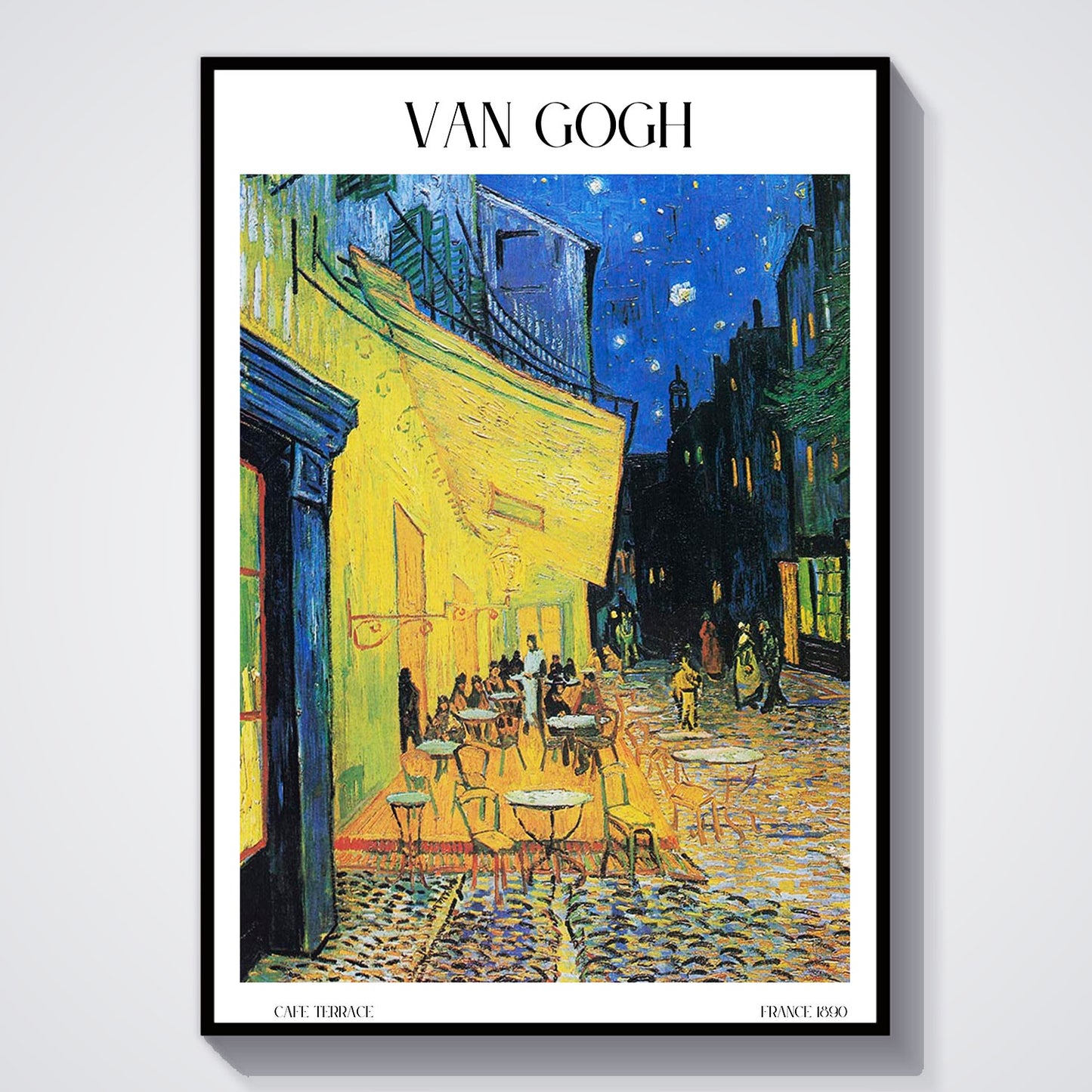 Flex Designs Poster Cafe Terrace by Vincent Van Gogh 11 x 17" Home Goods - Artist Artwork  Poster