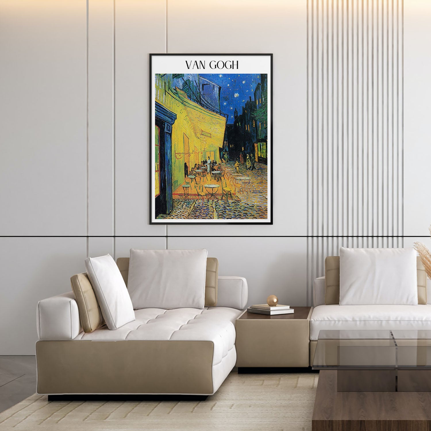 Flex Designs Poster Cafe Terrace by Vincent Van Gogh 11 x 17" Home Goods - Artist Artwork  Poster