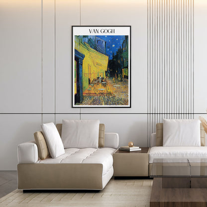 Flex Designs Poster Cafe Terrace by Vincent Van Gogh 11 x 17" Home Goods - Artist Artwork  Poster
