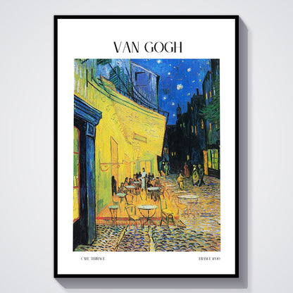 Flex Designs Poster Cafe Terrace by Vincent Van Gogh 5 x 7" Home Goods - Artist Artwork  Poster
