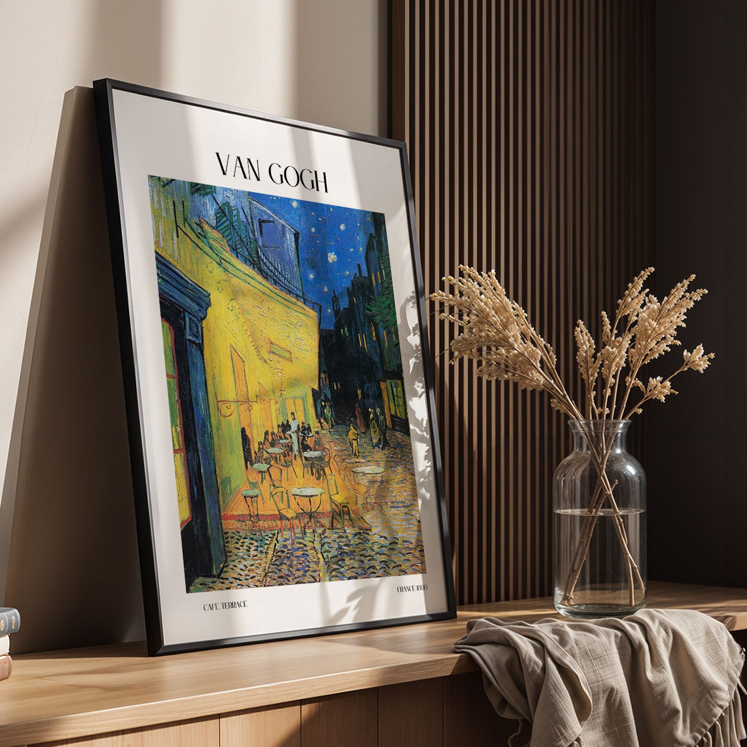 Flex Designs Poster Cafe Terrace by Vincent Van Gogh 11 x 17" Home Goods - Artist Artwork  Poster