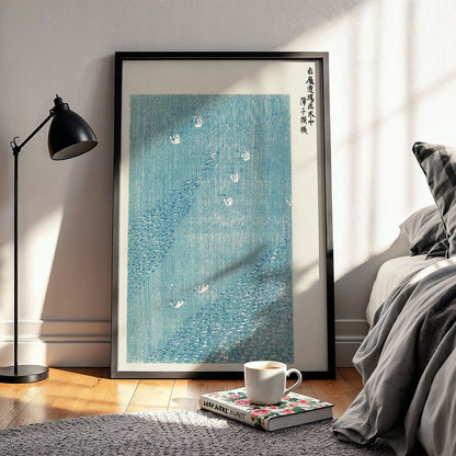 Flex Designs Poster Yatsuo No Tsubaki Blue Lake by Taguchi Tomoki 11 x 17" Home Goods - Artist Artwork  Poster