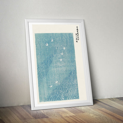 Flex Designs Poster Yatsuo No Tsubaki Blue Lake by Taguchi Tomoki 5 x 7" Home Goods - Artist Artwork  Poster