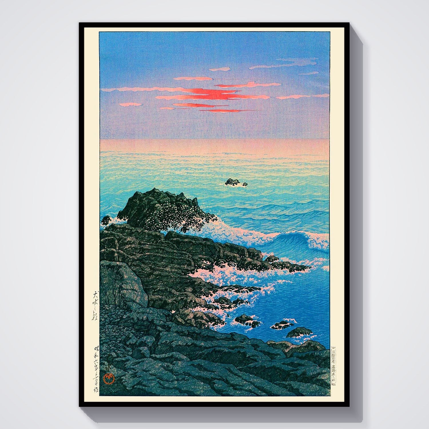 Flex Designs Poster Morning of Cape Inubo by Kawase Hasui 11 x 17" Home Goods - Artist Artwork  Poster