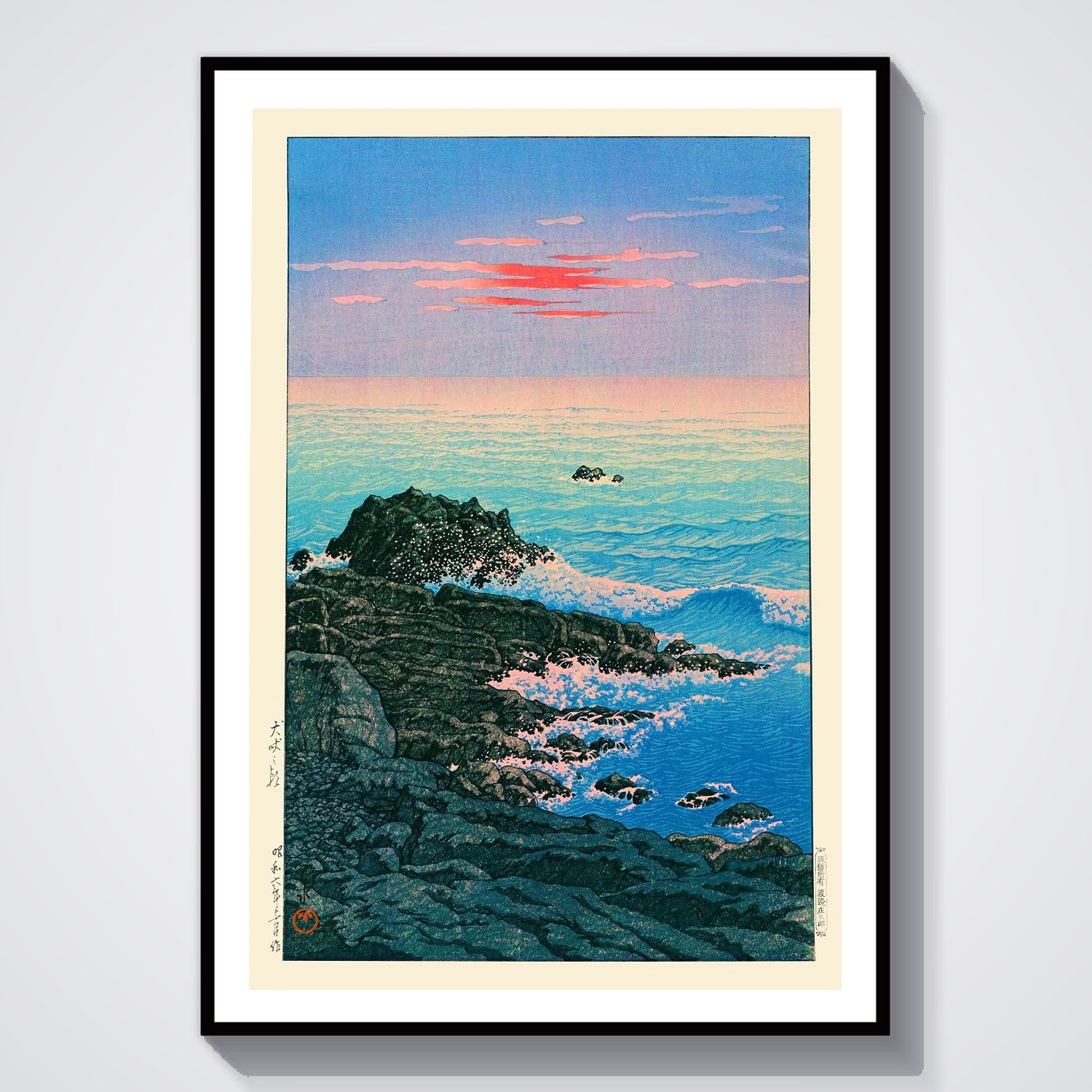 Flex Designs Poster Morning of Cape Inubo by Kawase Hasui 5 x 7" Home Goods - Artist Artwork  Poster