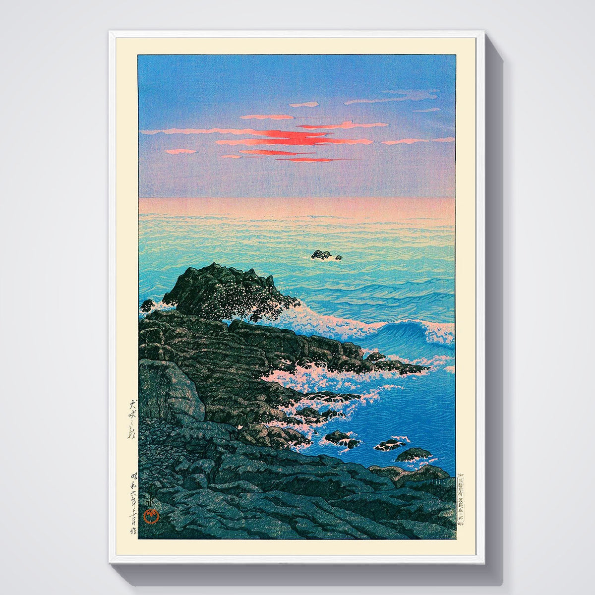 Flex Designs Poster Morning of Cape Inubo by Kawase Hasui 11 x 17" Home Goods - Artist Artwork  Poster